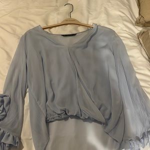 Light blue Zara top